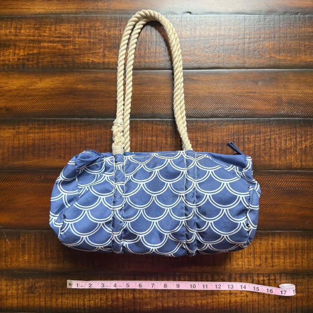 Seabags "Baguette" Bag Blue Shell Pattern